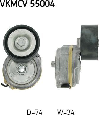 SKF VKMCV 55004 - Saptırma / Kılavuz makarası, Kanallı V-kayışı www.parts5.com