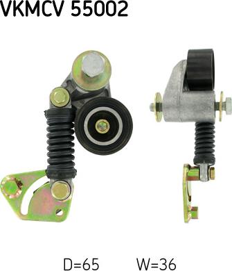 SKF VKMCV 55002 - Rola ghidare / conducere, curea transmisie www.parts5.com