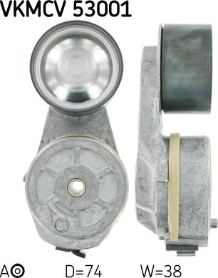 SKF VKMCV 53001 - Deflection / Guide Pulley, v-ribbed belt www.parts5.com