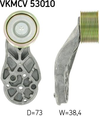 SKF VKMCV 53010 - Паразитна / водеща ролка, пистов ремък www.parts5.com