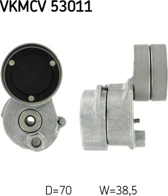 SKF VKMCV 53011 - Rola ghidare / conducere, curea transmisie www.parts5.com