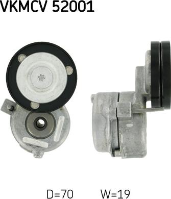 SKF VKMCV 52001 - Deflection / Guide Pulley, v-ribbed belt www.parts5.com