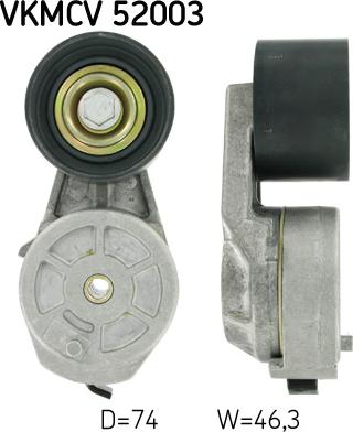 SKF VKMCV 52003 - Rola ghidare / conducere, curea transmisie www.parts5.com