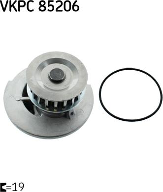 SKF VKPC 85206 - Αντλία νερού www.parts5.com