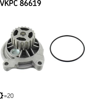 SKF VKPC 86619 - Vodní čerpadlo www.parts5.com