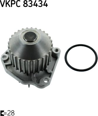 SKF VKPC 83434 - Αντλία νερού www.parts5.com