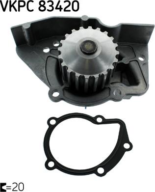 SKF VKPC 83420 - Water Pump www.parts5.com