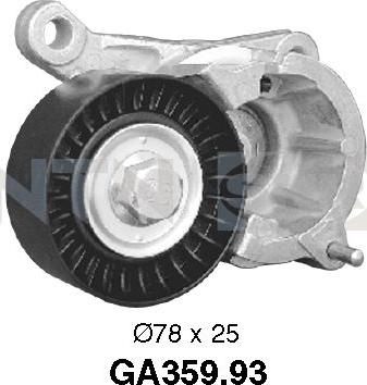 SNR GA359.93 - Τροχαλία παρέκκλισης, ιμάντας poly-V www.parts5.com