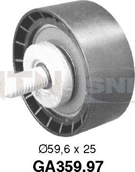 SNR GA359.97 - Направляющий ролик, поликлиновый ремень www.parts5.com