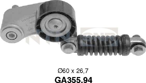SNR GA355.94 - Направляющий ролик, поликлиновый ремень www.parts5.com