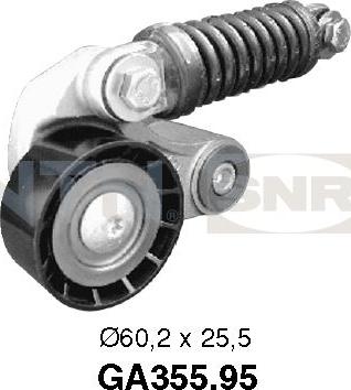 SNR GA355.95 - Направляющий ролик, поликлиновый ремень www.parts5.com