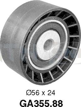 SNR GA355.88 - Deflection / Guide Pulley, v-ribbed belt www.parts5.com