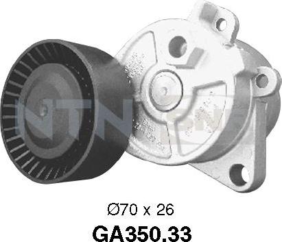 SNR GA350.33 - Τροχαλία παρέκκλισης, ιμάντας poly-V www.parts5.com