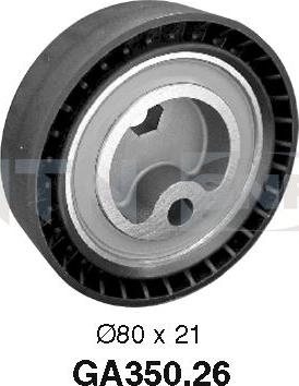 SNR GA350.26 - Deflection / Guide Pulley, v-ribbed belt www.parts5.com