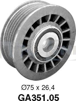 SNR GA351.05 - Rola ghidare / conducere, curea transmisie www.parts5.com