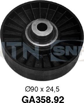 SNR GA358.92 - Rola ghidare / conducere, curea transmisie www.parts5.com