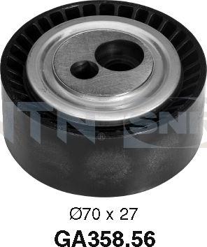 SNR GA358.56 - Deflection / Guide Pulley, v-ribbed belt www.parts5.com