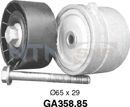 SNR GA358.85 - Deflection / Guide Pulley, v-ribbed belt www.parts5.com