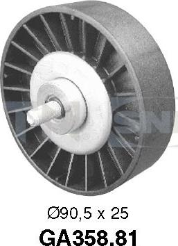 SNR GA358.81 - Rola ghidare / conducere, curea transmisie www.parts5.com