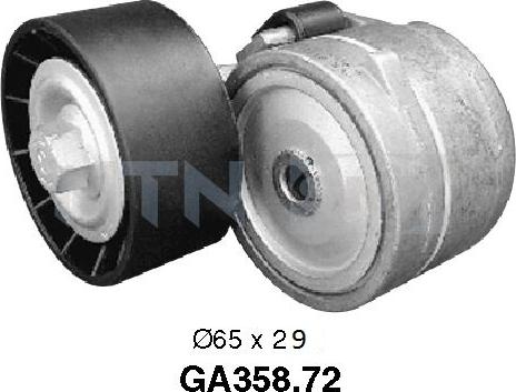 SNR GA358.72 - Τροχαλία παρέκκλισης, ιμάντας poly-V www.parts5.com