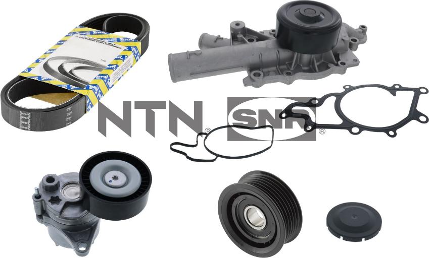 SNR KAP851.011 - Pumpa za vodu + garnitura klinastog rebrastog kaiša www.parts5.com