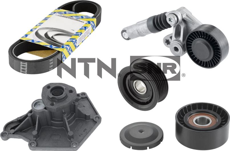 SNR KAP857.510 - Water Pump + V-Ribbed Belt Set parts5.com