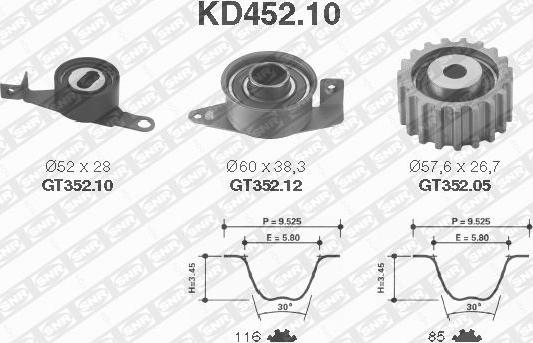 SNR KD452.10 - Timing Belt Set parts5.com