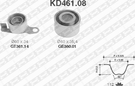 SNR KD461.08 - Juego de correas dentadas www.parts5.com