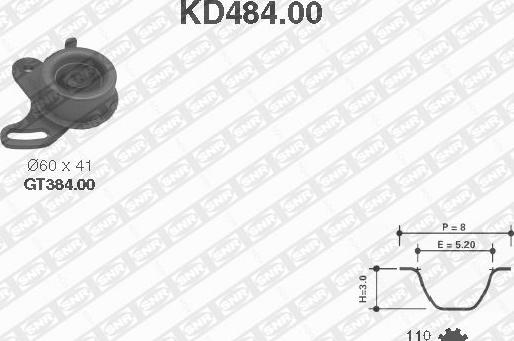 SNR KD484.00 - Juego de correas dentadas www.parts5.com