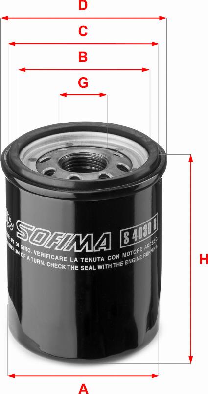 Sofima S 4030 R - Öljynsuodatin www.parts5.com