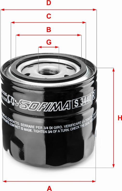 Sofima S 3440 R - Filter za ulje www.parts5.com