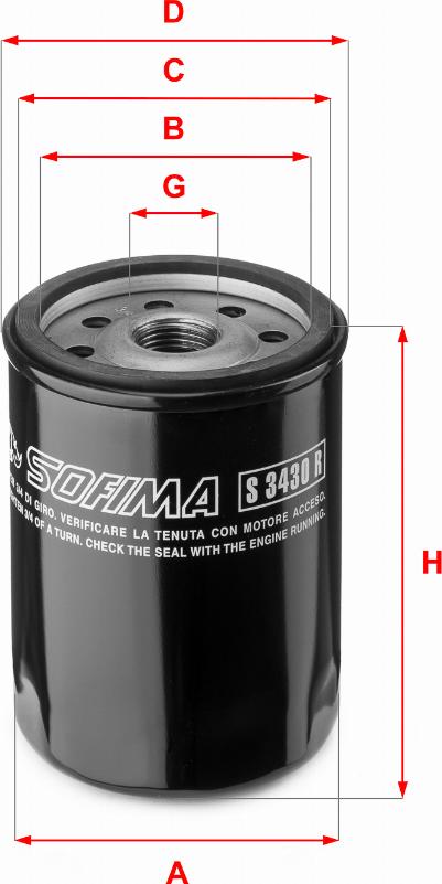 Sofima S 3430 R - Filter za ulje www.parts5.com