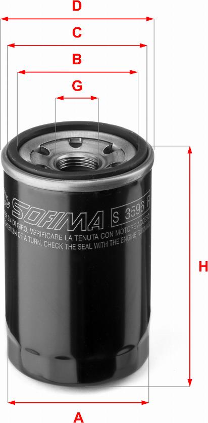 Sofima S 3596 R - Oil Filter www.parts5.com