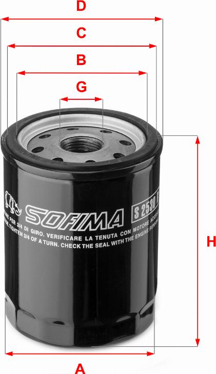 Sofima S 2530 R - Filtre à huile www.parts5.com