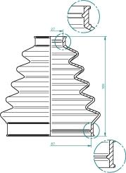 Spidan 190965 - Paljekumi, vetoakseli www.parts5.com