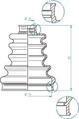 Spidan 190974 - Bellow, drive shaft parts5.com