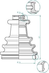 Spidan 190976 - Bellow, drive shaft www.parts5.com