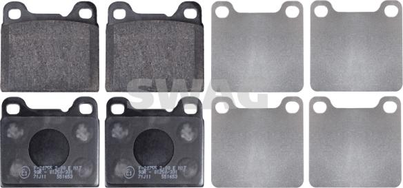 Swag 55 91 6231 - Kit de plaquettes de frein, frein à disque www.parts5.com