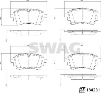 Swag 33 10 9321 - Piduriklotsi komplekt,ketaspidur www.parts5.com