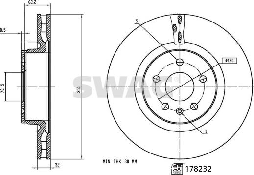 Swag 33 10 7350 - Disc frana www.parts5.com