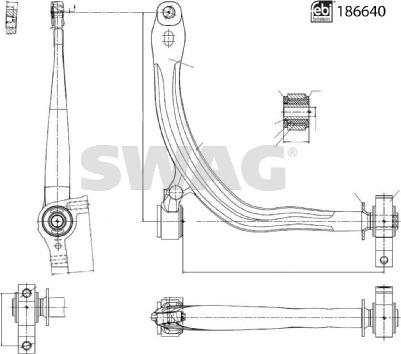 Swag 33 11 0489 - Brat, suspensie roata www.parts5.com