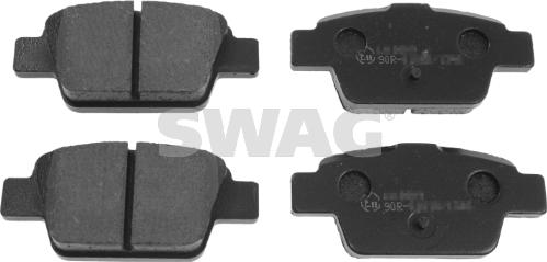 Swag 70 91 6556 - Тормозные колодки, дисковые, комплект www.parts5.com