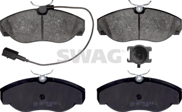 Swag 70 91 6391 - Brake Pad Set, disc brake parts5.com