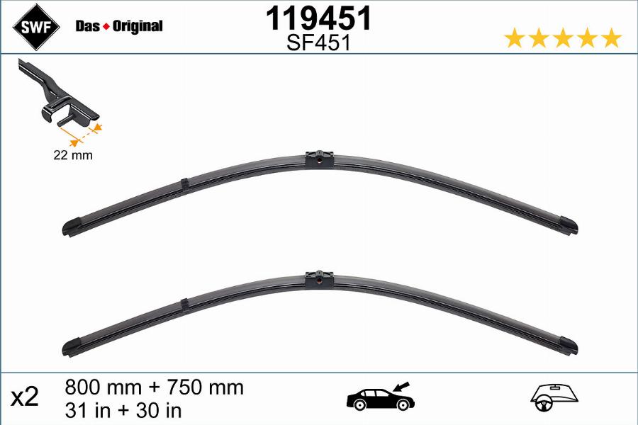 SWF 119451 - Wiper Blade www.parts5.com