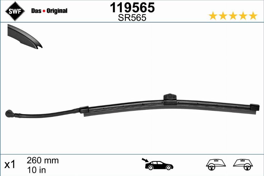 SWF 119565 - Перо на чистачка www.parts5.com