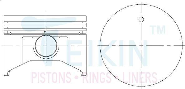 Teikin 44601.STD - Piston www.parts5.com