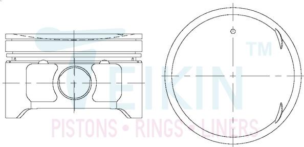 Teikin 44328.STD - Piston parts5.com