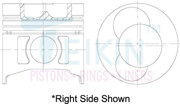 Teikin 44290STD - Piston www.parts5.com