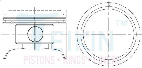 Teikin 44271.STD - Piston parts5.com