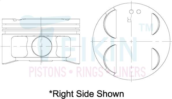 Teikin 46288.STD - Piston www.parts5.com